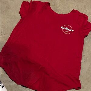 Hollister Women's Vibrant Red Short Sleeve Tee